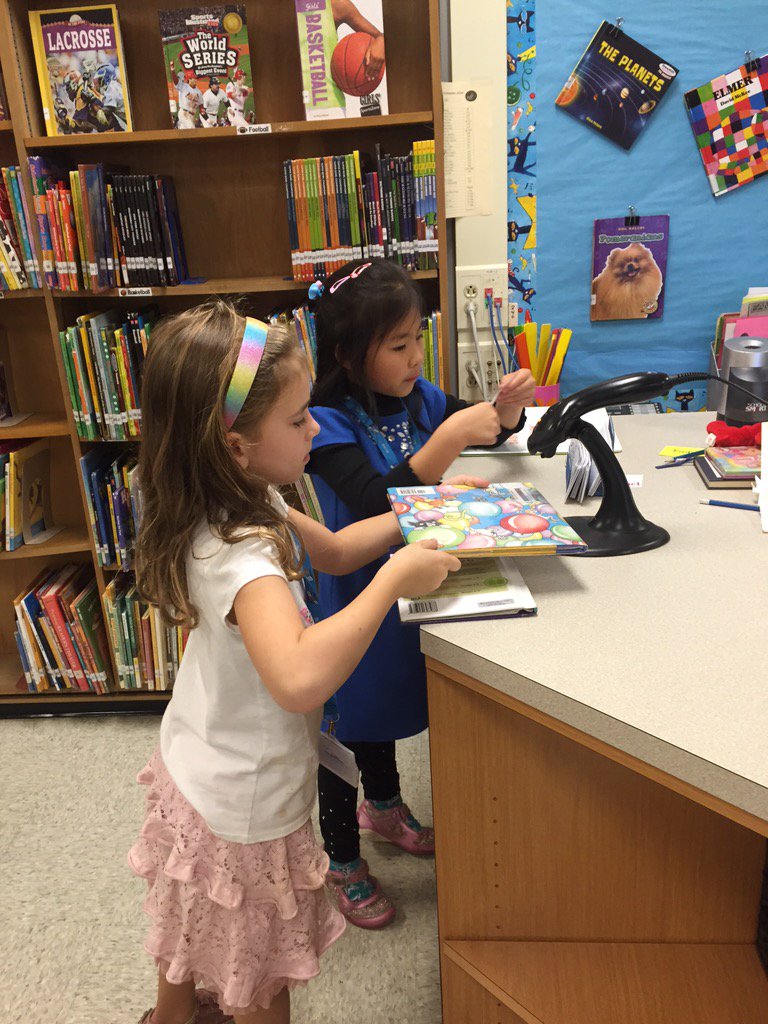 SPES_Library's tweet photo. First Graders at SPES can check-out by themselves!  Feel the power! @franglick @spes0310 https://t.co/334fgtu2Eq