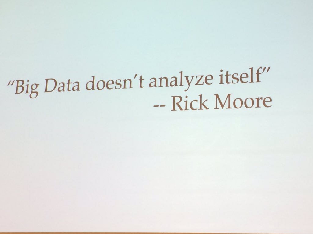 JohnMoralesTV's tweet photo. The human element is still needed, whether it's #BigData, or its application: weather forecasting. #TCAM2015 https://t.co/NWt2ZEwhud