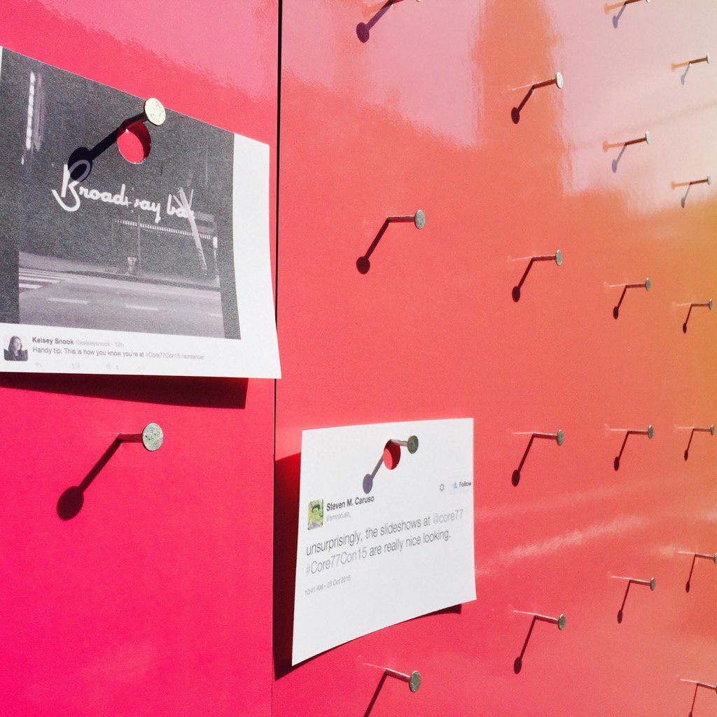 The #Core77Con15 tweet wall is going meta