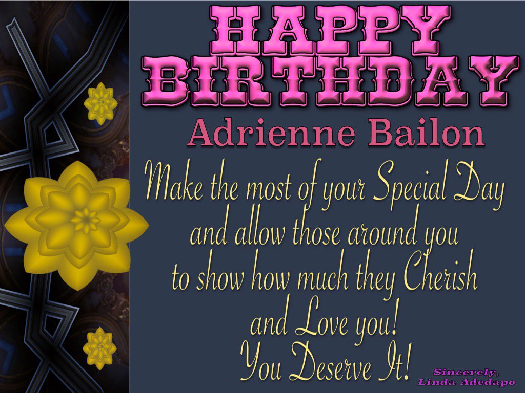   Happy Birthday Miss Sassy, love your show and positive attitude! 