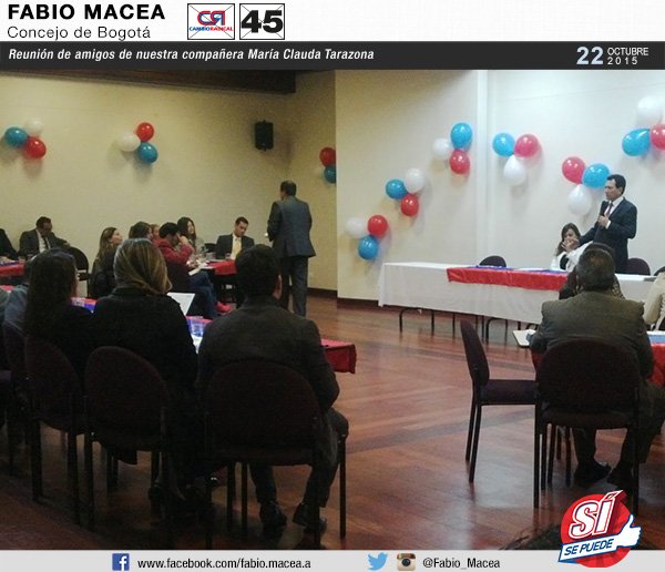 Fabio_Macea's tweet photo. Reunión de amigos de nuestra compañera María Clauda Tarazona. #Sísepuede #RecuperemosBogota #concejodebogota #CR45 https://t.co/FUVlhuLYMN