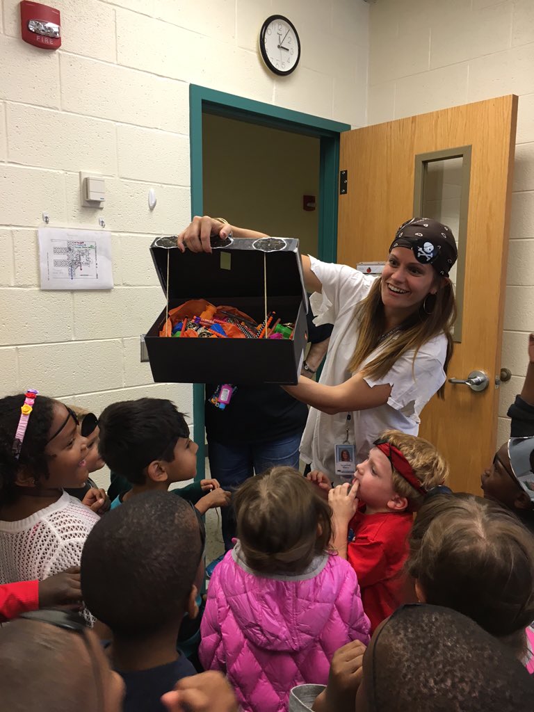 Mrs_Herwig's tweet photo. They found the treasure chest! Great having little pirate visitors in my office! So much fun @katie_rench https://t.co/AyzD1tjX5f