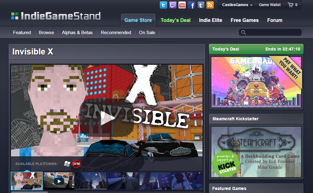 CastlesGames's tweet photo. Now!! Finally on sale #InvisibleX as pre-alpha in the first digital market!! ^_^_y https://t.co/RfTrX5F4Qf #gamedev https://t.co/paNL8Z3oVO