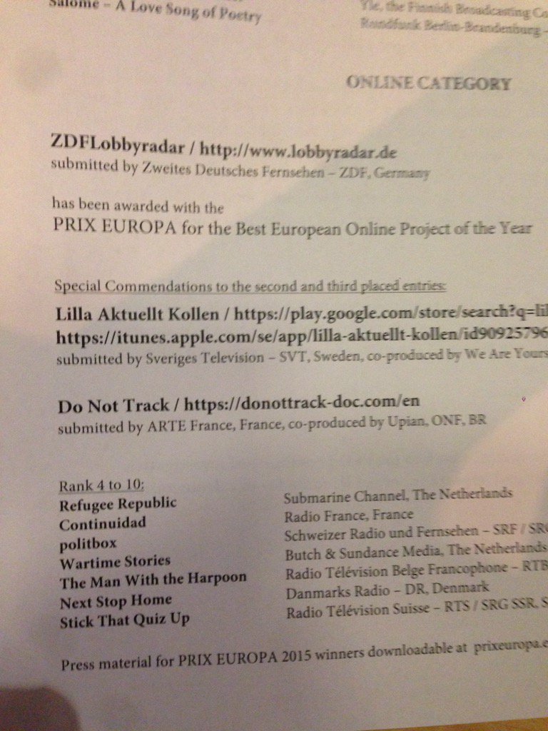 sophie_badoux's tweet photo. #Politbox Number 6 out of 23 projects @PRIXEUROPA @RTSinfo https://t.co/eo2mY5kvDf