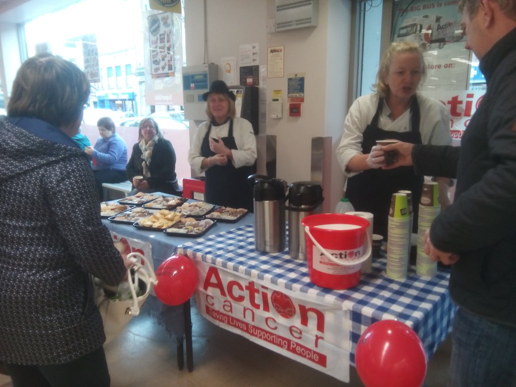 Great fun at our coffee morning for action cancer. Thanks to staff and customers. <a href="/SuperVFoodKarma/">Supervalu Food Karma</a>  <a href="/actioncancer/">Action Cancer</a>