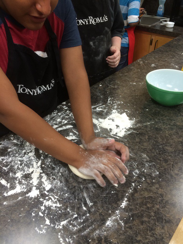 Skills for Living and Careers students are making calzones today. #theBow