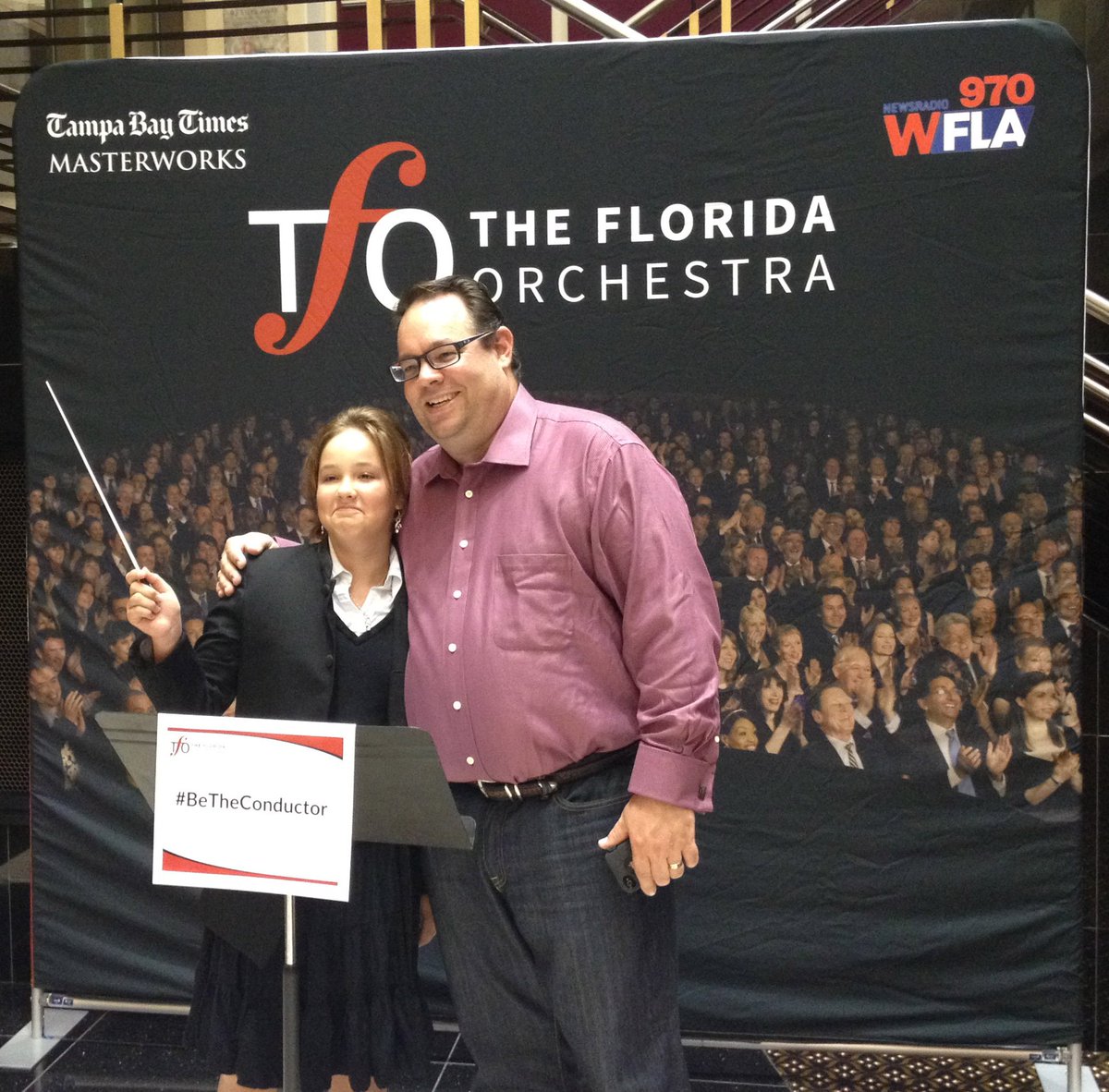FlaOrchestra's tweet photo. Headed to our concerts this weekend? Check out our #selfiestation with @970wfla where you can #betheconductor! https://t.co/9c1wgvTpLW