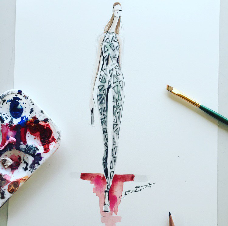 ProjectRunway's tweet image. Yet ANOTHER winning look for #DesignerKelly! Next stop: NYFW 🎨 @JeanetteGetrost