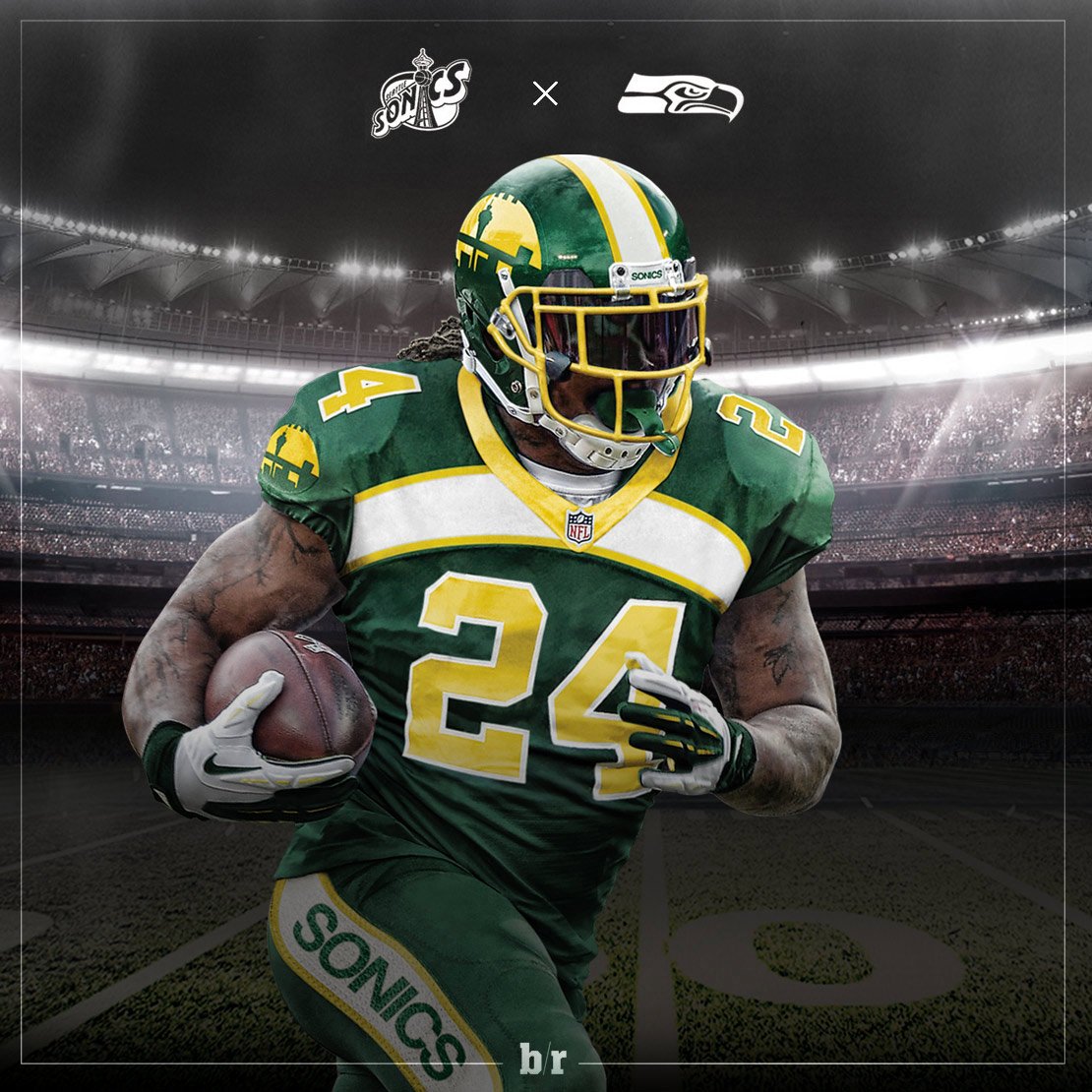 brgridiron's tweet photo. Sonics x @Seahawks #NBAxNFL https://t.co/Vyr0xAr4VG