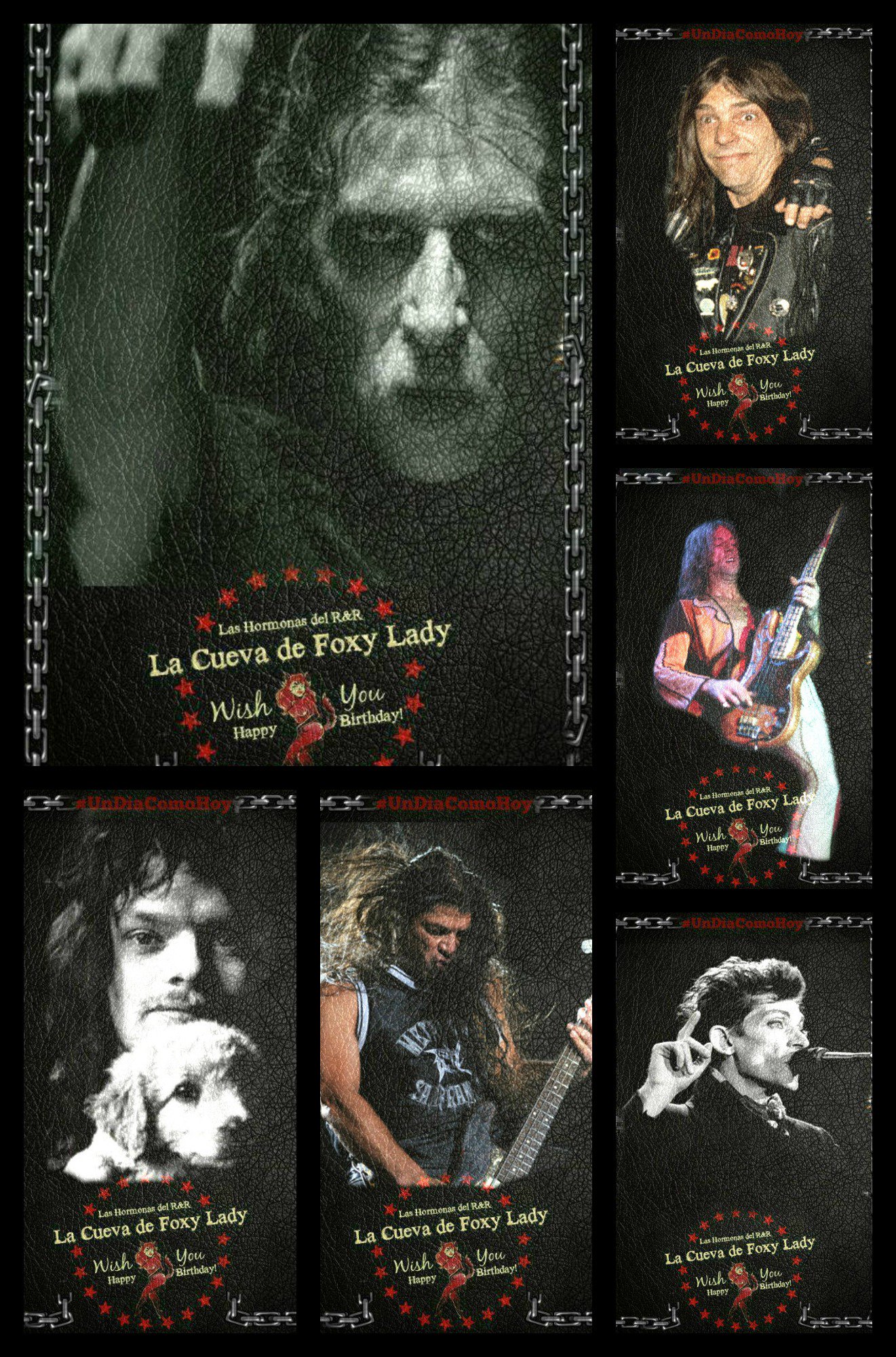 La Cueva de Foxy Lady 
HAPPY BIRTHDAY Robert Trujillo, Pierre Moerlen, Fede Moura, Charly, Würzel & Greg Ridley!! 
