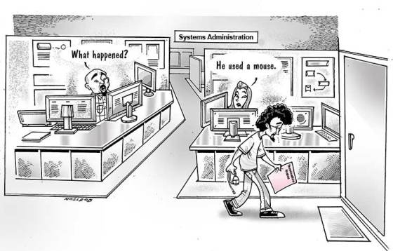 ContainerJrnl's tweet image. Check out today&apos;s cartoon from #ROELBOB! ht.ly/TMfZR @ReselBob #DevOps #SysAdmin #CommandLine