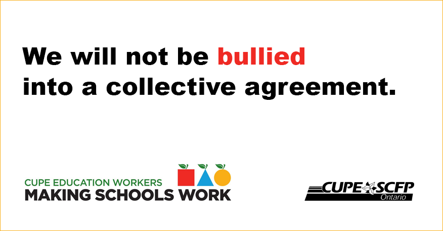 CUPEOntario's tweet photo. We will not be bullied into a CA, say #CUPE education workers after meeting w/ Premier Wynne https://t.co/vseSHMfY1q https://t.co/npFClVINne