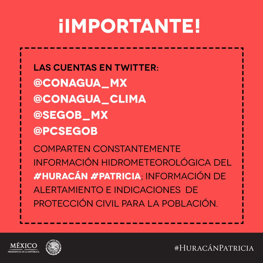GomerMonarrez's tweet photo. Información importante para prevenir #AguasConPatricia los invito a estar alerta y ayudar a difundir Info preventiva https://t.co/vKZXvLZ1LI