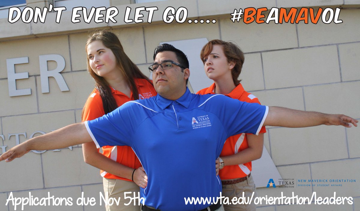 UTAOrientation's tweet photo. Remember how awesome your orientation was? Relive the experience by applying to #BeAMavOL today! https://t.co/GXm16OG8m1