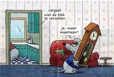 Zondagmorgen niet te vroeg voor de deur staan! #klokuurterug #fallback