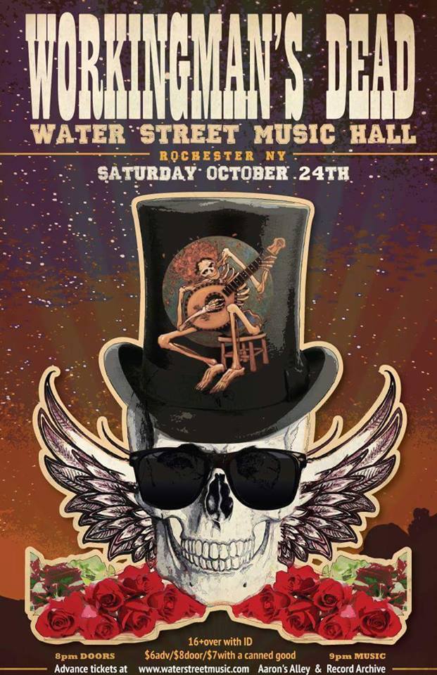 Tomorrow night!  Workingman's Dead! Bring a brand new pair of socks or canned good and save $1 at the door!