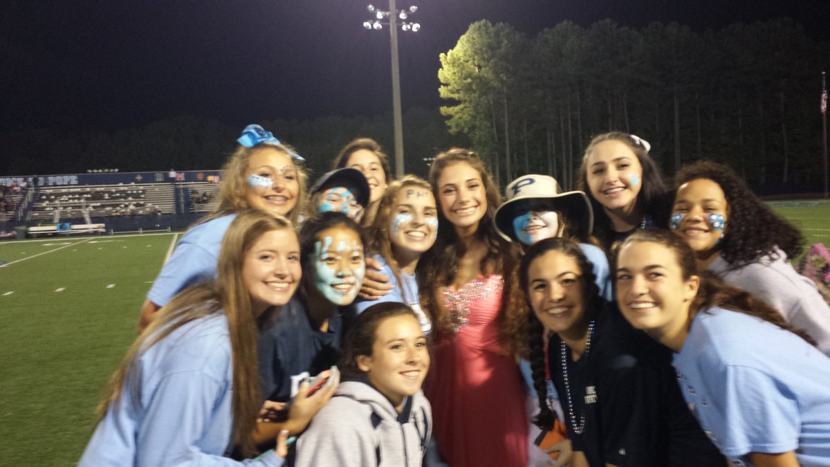PopeFastpitch's tweet photo. We all had fun celebrating with Pope pitcher @trinityy_ann as she represents the class of 2019 on homecoming court. https://t.co/mkJjcDlgsQ