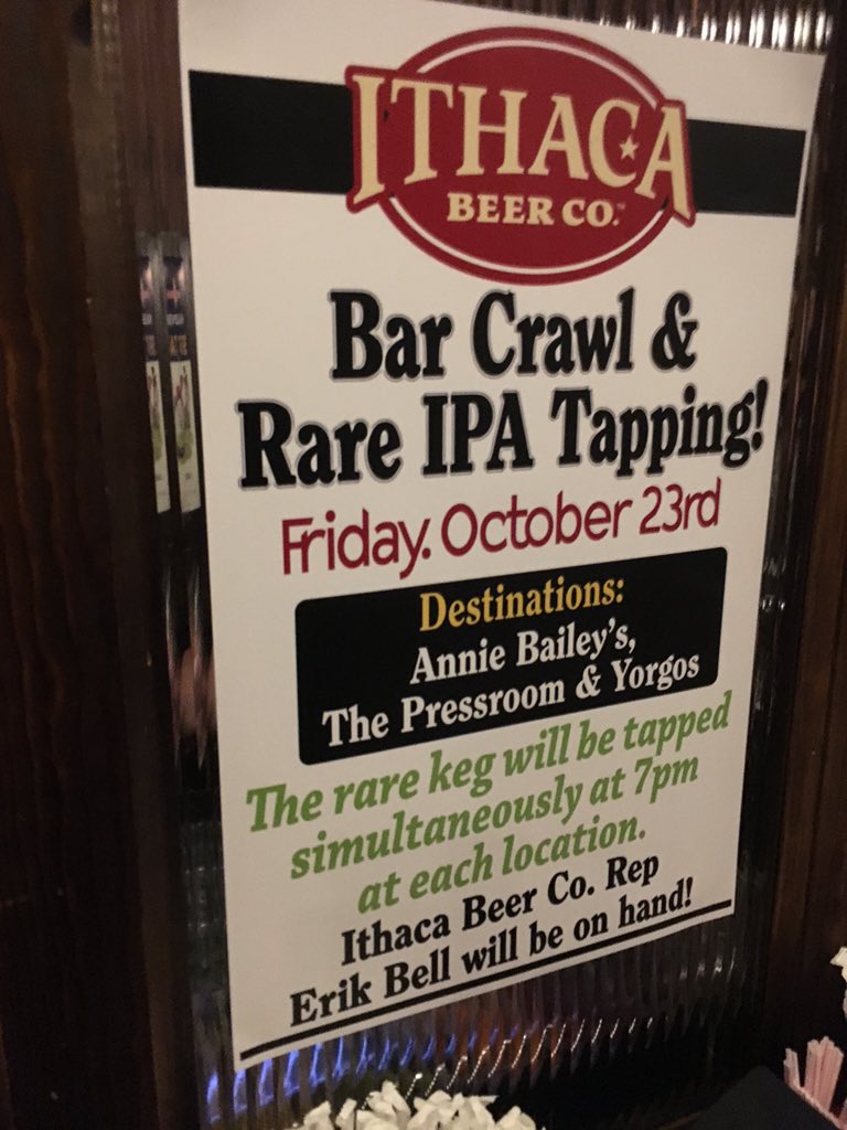 PhillyBeerErik's tweet image. Thanks @ThePressroom1 for round two of the @ithacabeer @thebeerace #BoxOfHops bar crawl #pacificgravity #cheers