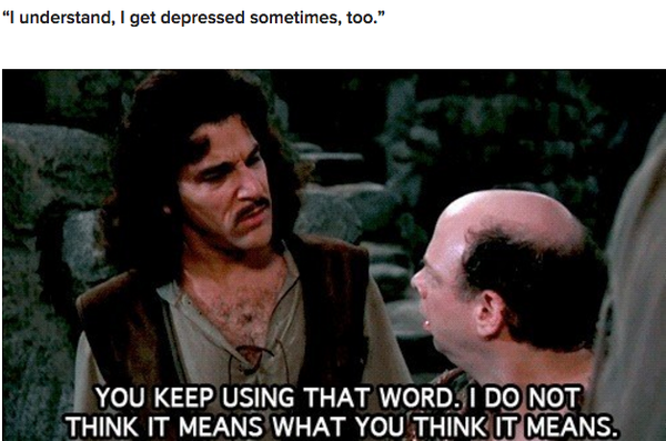 BuzzFeed's tweet photo. 23 things people with depression are so sick of hearing https://t.co/Q72tuyLKB8 https://t.co/G9DXm91w3F