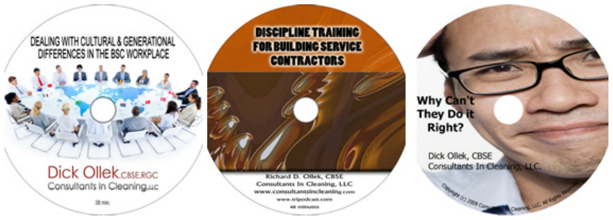 cleaningconsul1's tweet image. Check out Dick Ollek&apos;s DVDs on #Discipline Training for #BuildingService #Contractors.
ConsultantsInCleaning.com/dvds.asp
