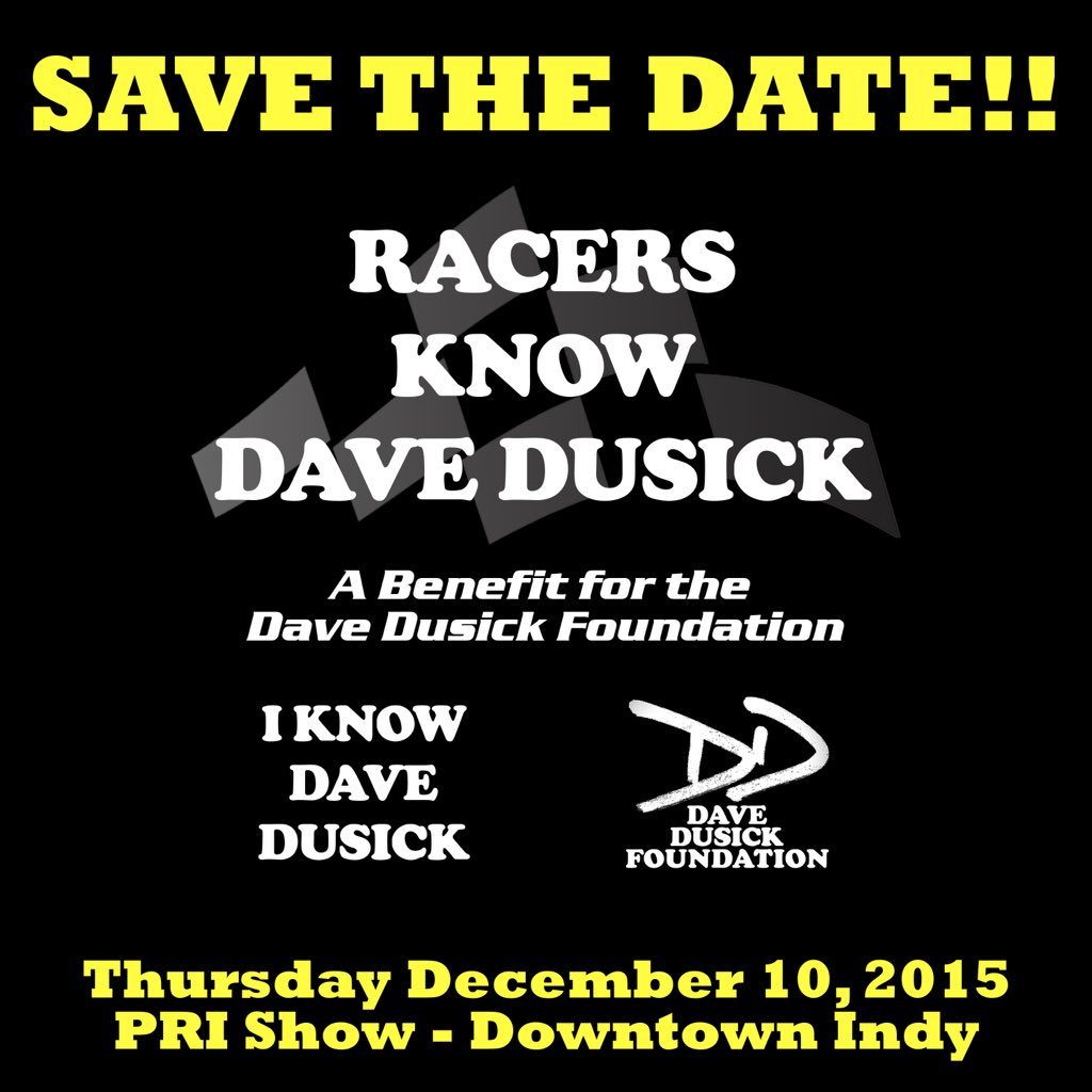 IKnowDaveDusick's tweet photo. SAVE THE DATE! The #DDFoundation is planning a special night of benefit during #PRI2015! Details forthcoming... https://t.co/dqetnsMRz2