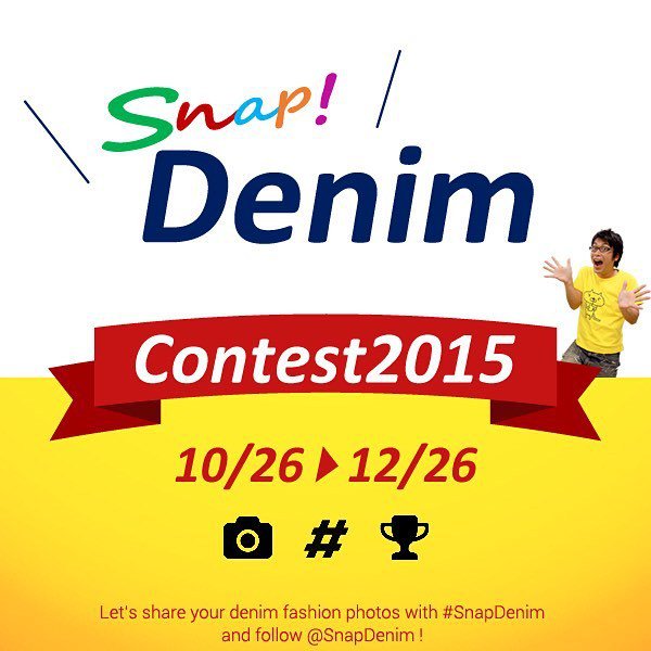 SnapDenim's tweet photo. 【拡散希望】10月26日 コンテスト2015 スタート🎉‼️デニムスナップをWebやSNS（Insta/Twitterの #SnapDenim ）から投稿して👖😍賞を狙おう🎁 #デ… https://t.co/rNCLc9bv8A https://t.co/7gc7yQKZOP