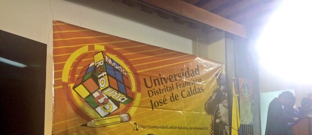 kesterling's tweet photo. En instalación de la Asamblea de la Reforma para la Universidad Distrital. #modoreforma @nataliaarizar @udistrital https://t.co/MKFiEL5Dxp