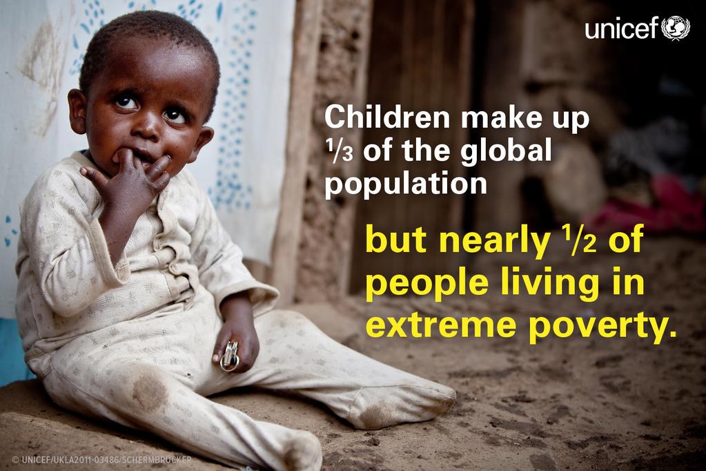 UNICEF's tweet photo. In almost every country in the world, more children are living in poverty than adults #endpoverty https://t.co/KbgBolzqK7