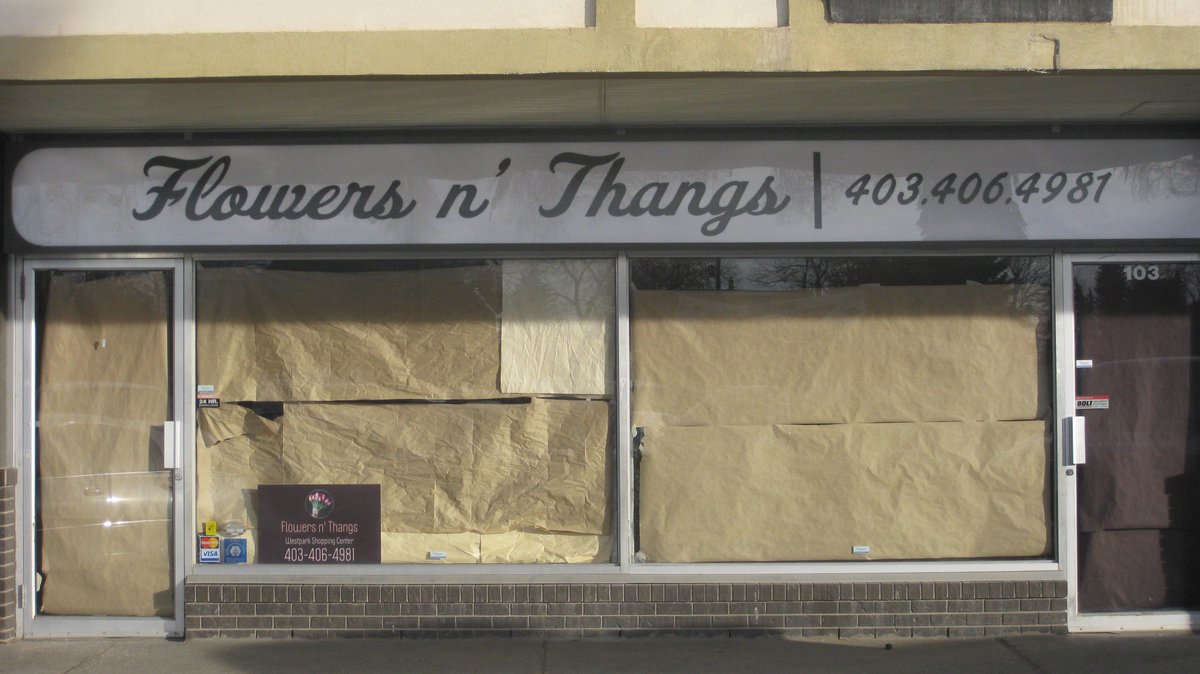 New signage for #FlowersnThangs Opening next week! #RedDeer #storefront #illuminatedsign