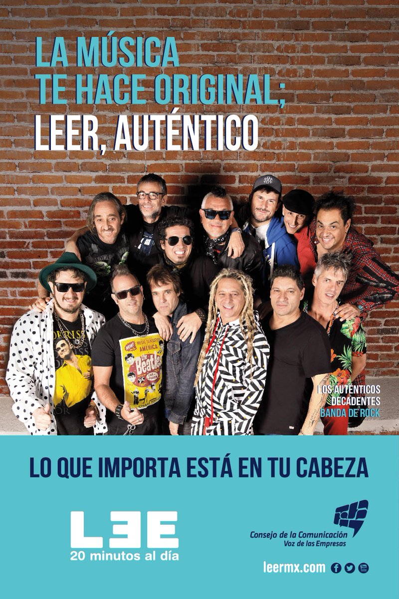 ¡LA MÚSICA TE HACE ORIGINAL; LEER, AUTÉNTICO! #LoQueImportaEstáEnTuCabeza #México ¡LEE 20 minutos al día! <a href="/LeerMx/">LeerMx</a>