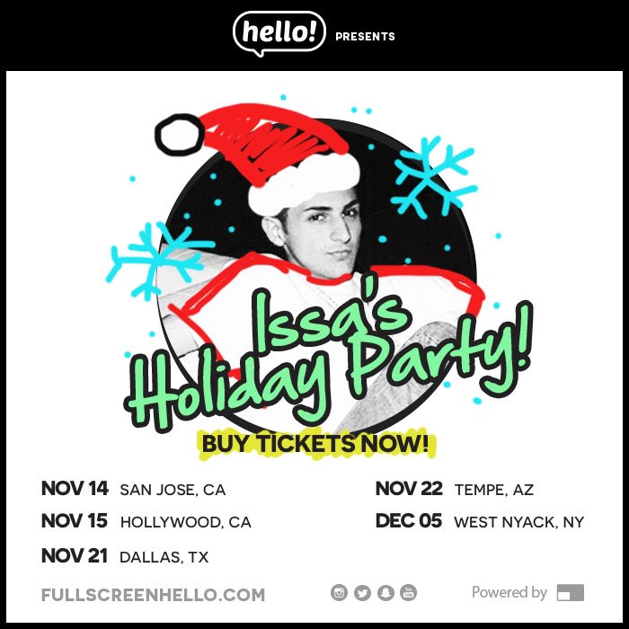 I'm going ON TOUR!!!! 🎅🏻✨ EVERY PERSON gets to meet me! To feel like friends, not fans❤️ bit.ly/FSHelloIssa