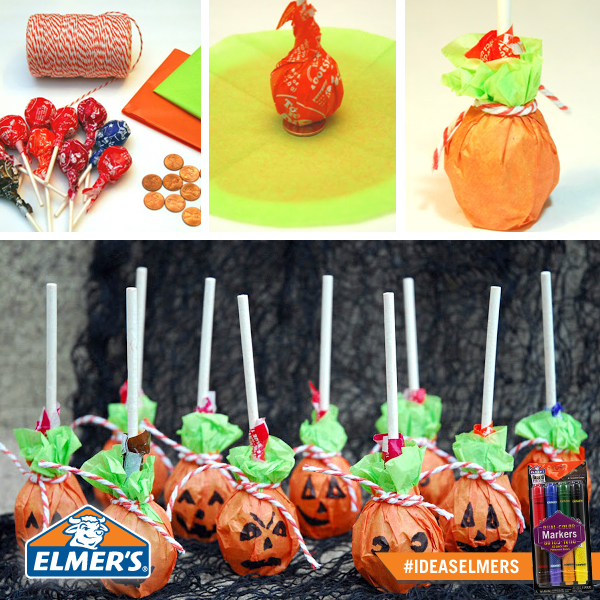 ElmersMexico's tweet photo. ¿Tendrás una reunión con temática de #Halloween pronto? Que te parece envolver dulces en forma de calabaza. #DIY https://t.co/SCN0mkqH8O