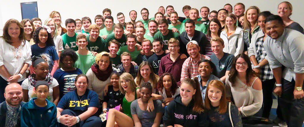 One YouTube video, one year, and meeting Taylor Swift. All unforgettable #deltasig