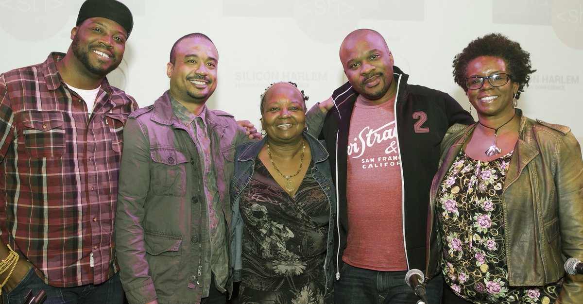 BLKPublicMedia's tweet photo. Thx @shadowandact for gr8 #Hack360 article: https://t.co/HrElHlTUSY! Photo: Team w/ #MableHaddock @SiliconHarlem https://t.co/EJCY6LpWDc