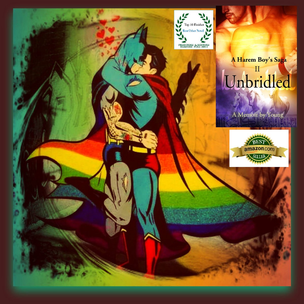 YoungFoong8's tweet photo. #BatmanDatingProblems - he hasn't read UNBRIDLED https://t.co/v15x1w2uGl amazon bestselling #GLBTT memoir.
#EARTG https://t.co/QECrcE5lhy