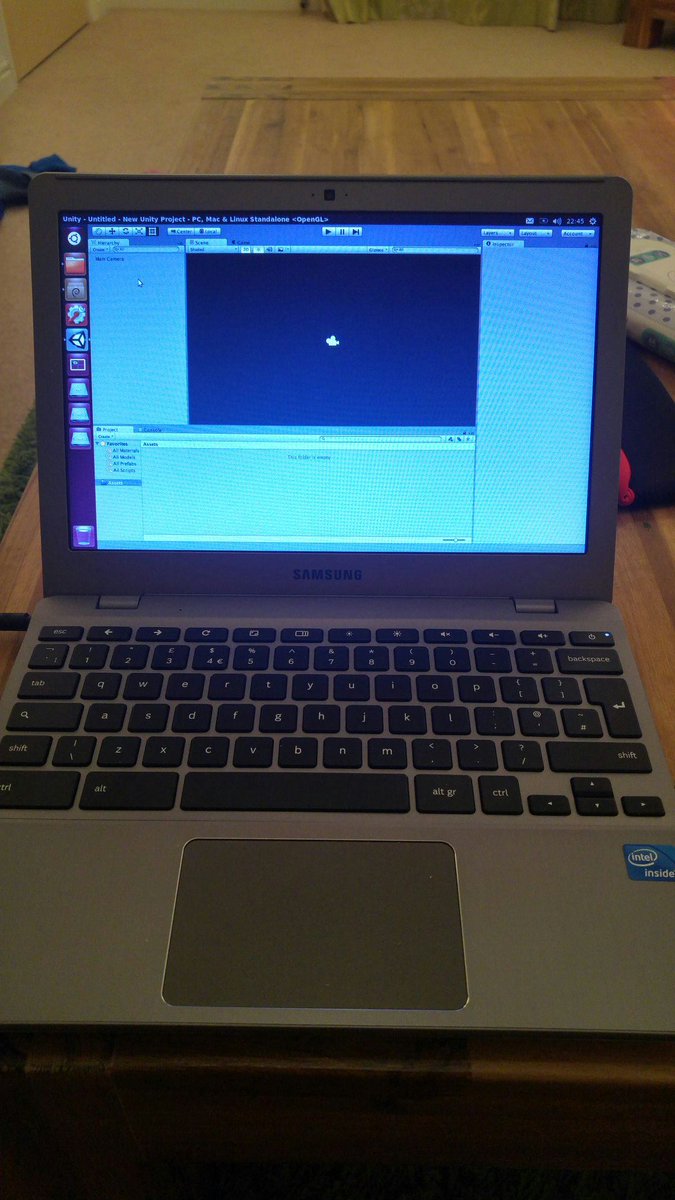 wildgeeza's tweet photo. Tada! #Unity5 on my #Chromebook... https://t.co/PGOwDRr2hj