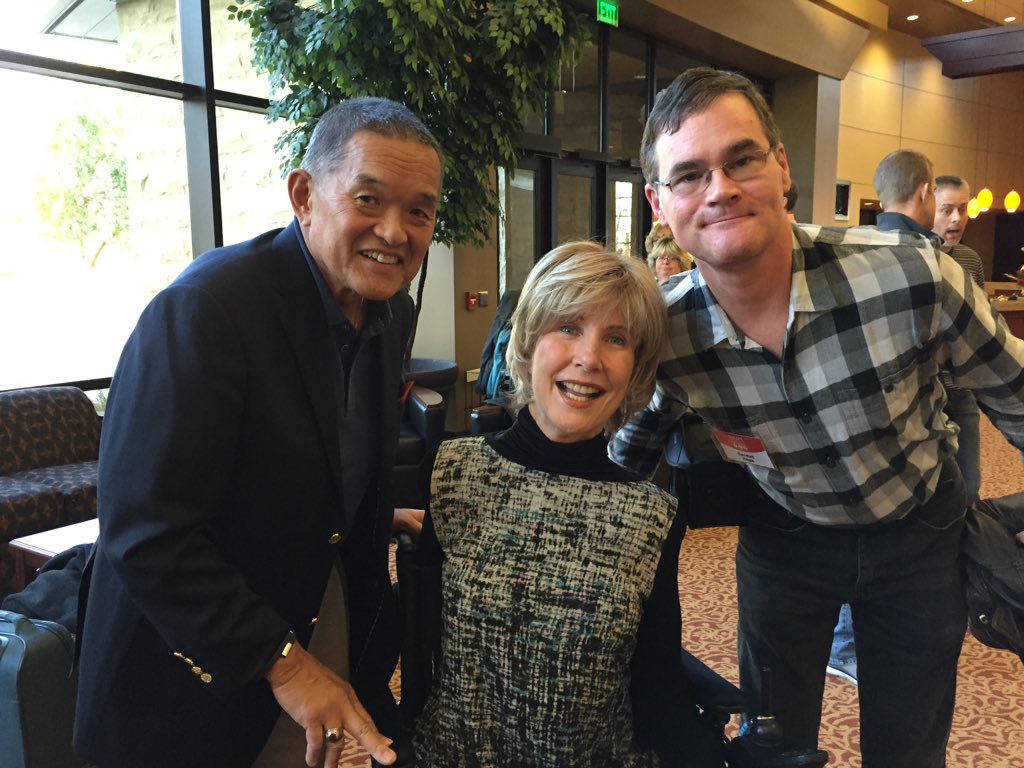 RdH1SW1's tweet photo. Me with my inspiration @JoniandFriends &amp; her husband Ken! 👍😎#DisabledMeansEnabled #ICanDoAllThingsThroughChrist https://t.co/doFbQMBN0Y