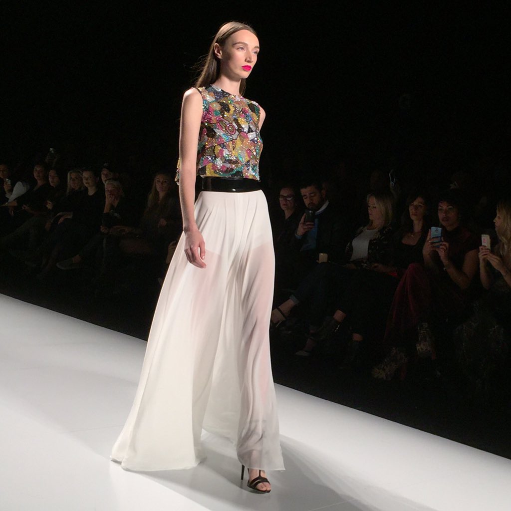 alexanderkenton's tweet photo. Glamour and elegance happening now @StephanCaras! #wmcfw https://t.co/dd7Xdpn9XT