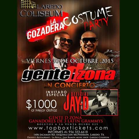 JayCadenaMexico's tweet photo. #Jayders de laredo!!! π¨π¨π¨π¨π¨ @MusicJayD serΓ‘ el invitado en el concierto de Gente de de zona! πππ https://t.co/dSr7RaD97e