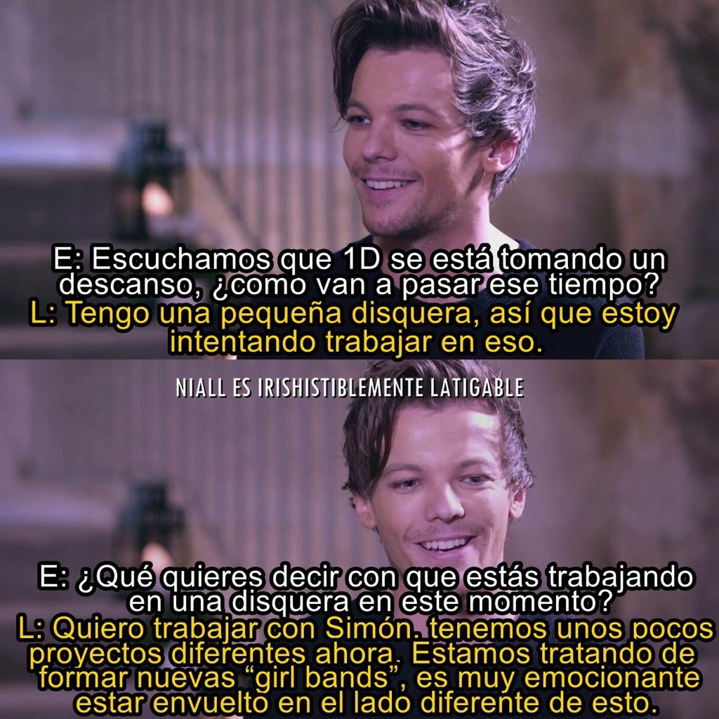 1DMxUpdates_'s tweet photo. Louis diciendo que quiere formar girls band 
 #EMABiggestFans1D https://t.co/BURRVQoYWl