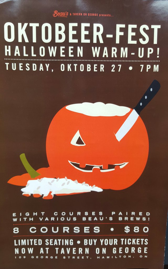 8 crse beer pairing dinner coming up <a href="/TavernHess/">The Tavern on George</a> w/ @beausallnatural Tickets are still available! #hamont  #omnomnom