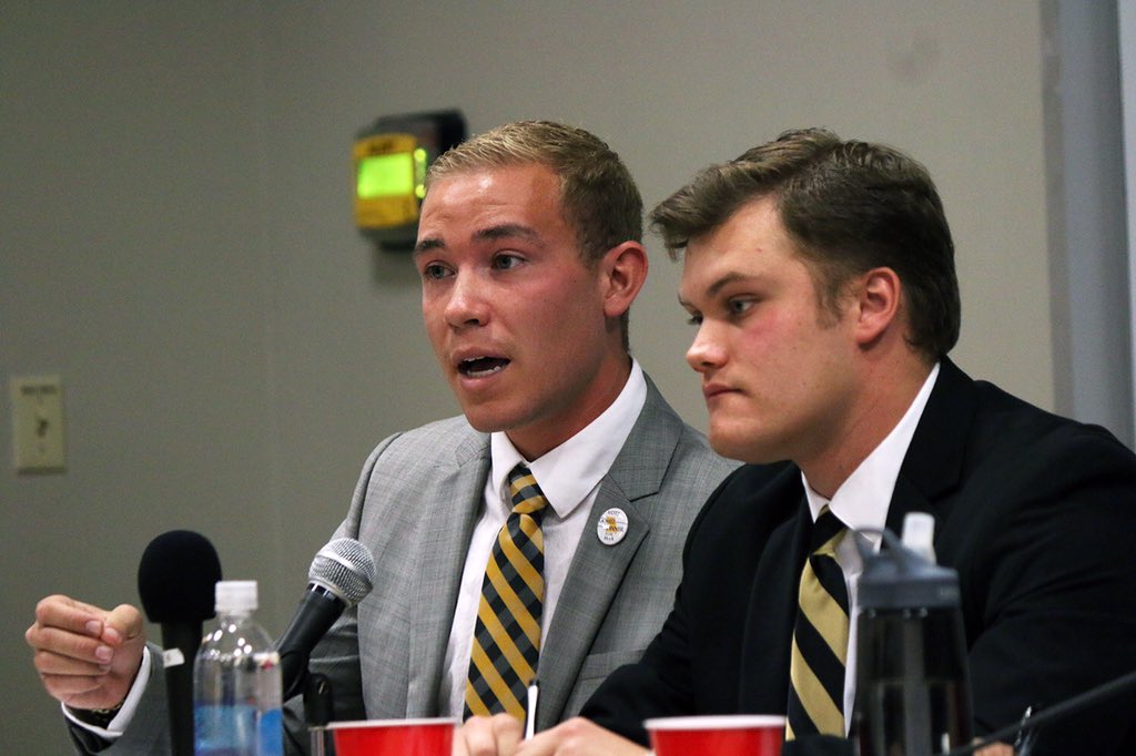 Mizzou's tweet photo. The three slates running for @MSAmizzou participated in the #MSADebate on Friday afternoon. Elections run Nov. 9-11. https://t.co/ttP6MLws6V