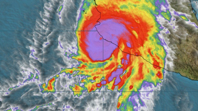 CNN's tweet photo. #HurricanePatricia has made landfall on Mexico's Pacific coast, the U.S. @NWS says https://t.co/OQliB8DSin https://t.co/Jq9Ka1zOdC