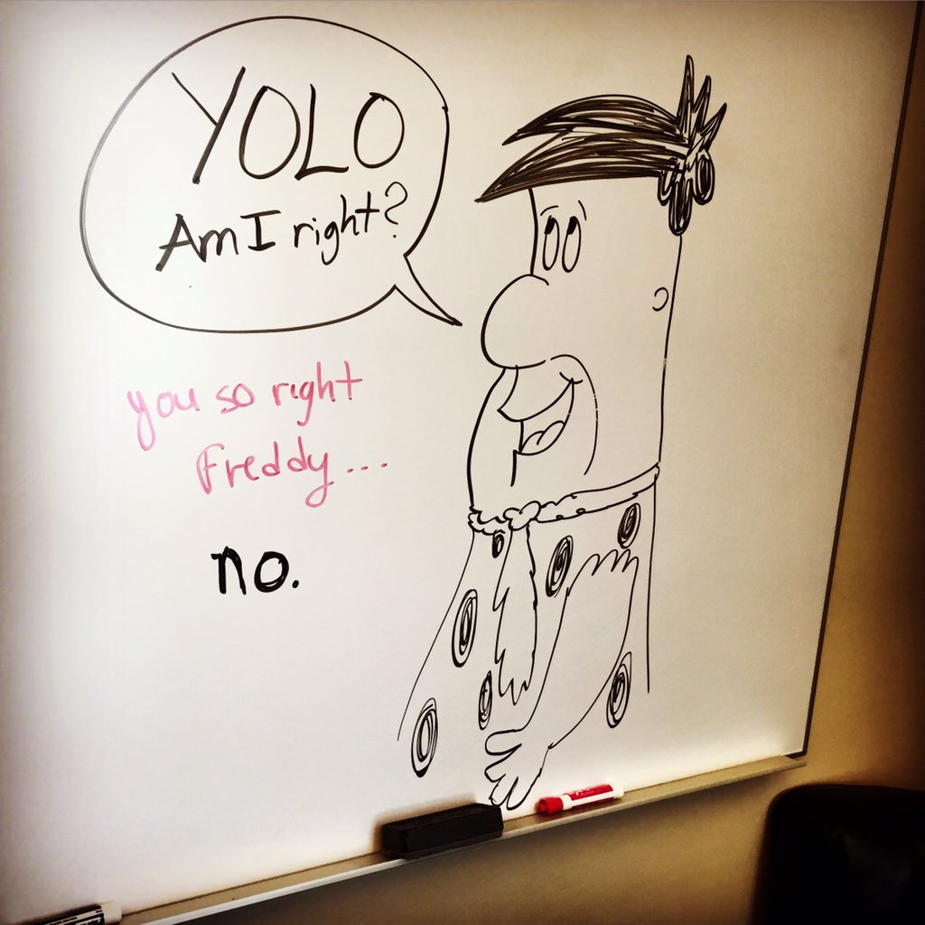 LindaBarsi's tweet photo. Signs I have been in a room with a whiteboard #FredFlintstone #Drawing #InternetSpeak https://t.co/su0i2bHuze
