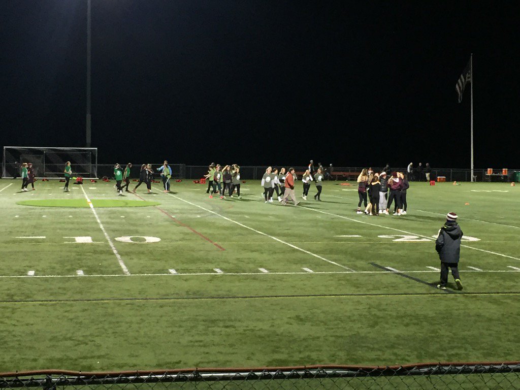 Powderpuff Football at halftime of the <a href="/CapeFootball/">Cape Football</a> vs Wells game. #GOCAPERS