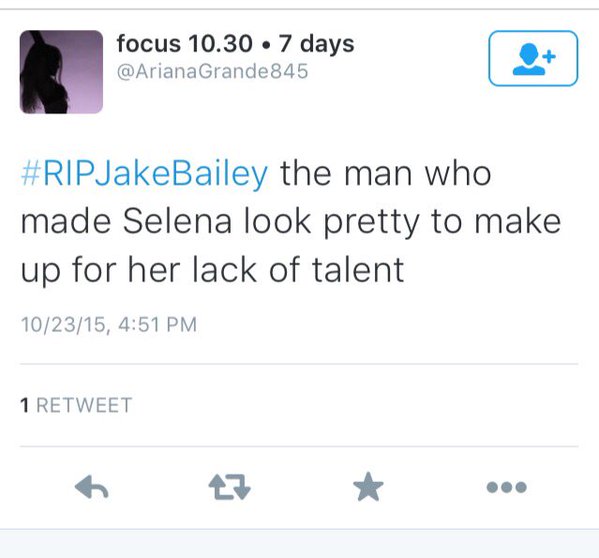 selenasherare's tweet photo. This is completely disrespectful, taking something tragic and turning it into a joke. How disgusting. #RIPJakeBailey https://t.co/kUKG0xEOxy