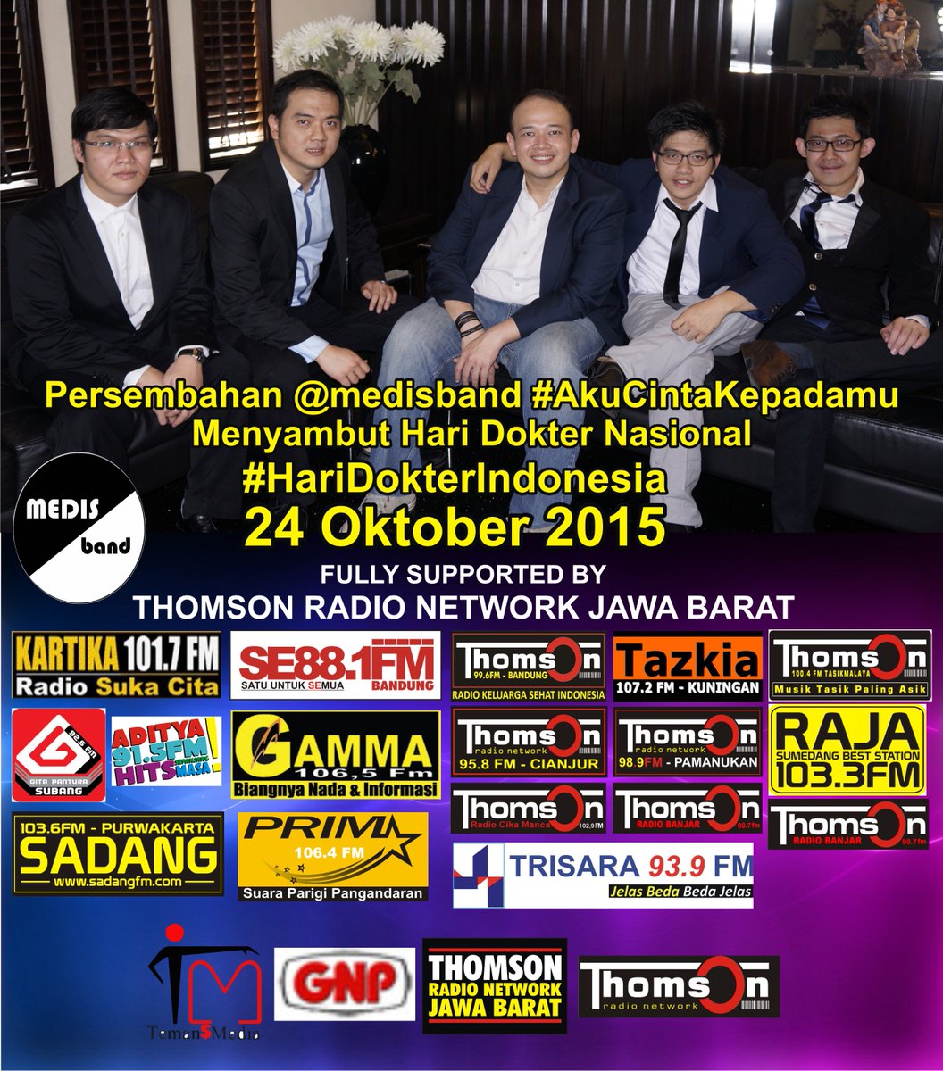 sembilanfm_sbg's tweet photo. Selamat Pagi Para Dokter Indonesia #HariDokterNasional @medisband @TemansMedia @gnpmusic #ThomsonRadioNetwork https://t.co/nR8TaQNI7g