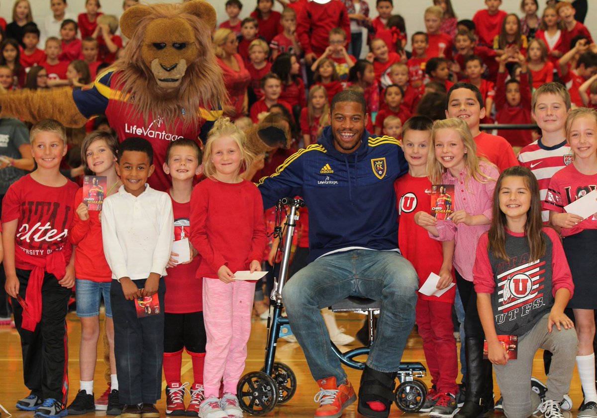 nevahstevenson's tweet image. Thanks @RealSaltLake, Chris Schuler & Leo for visiting Saint John the Baptist Elementary today! #awesomespeaker