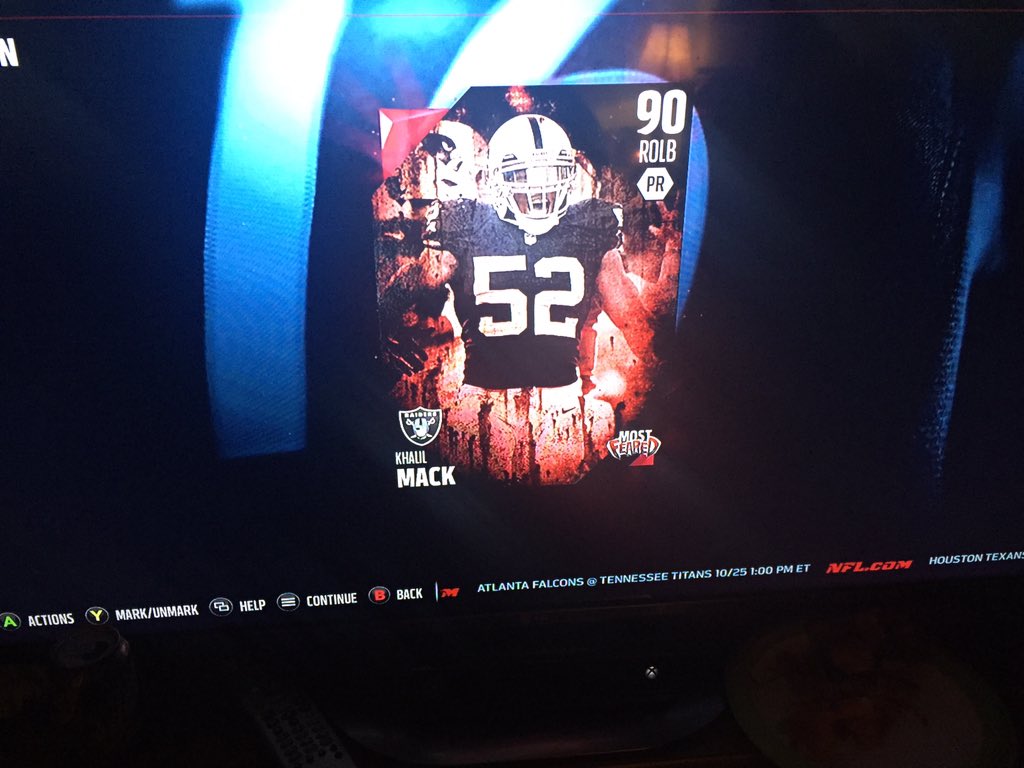 iTzDaltonRTR's tweet photo. #MostFeared Khalil Mack #Giveaway RT and Follow to enter. Ends next week! @mutcardhelp @WeFindGiveaways https://t.co/BopjMHXxhg
