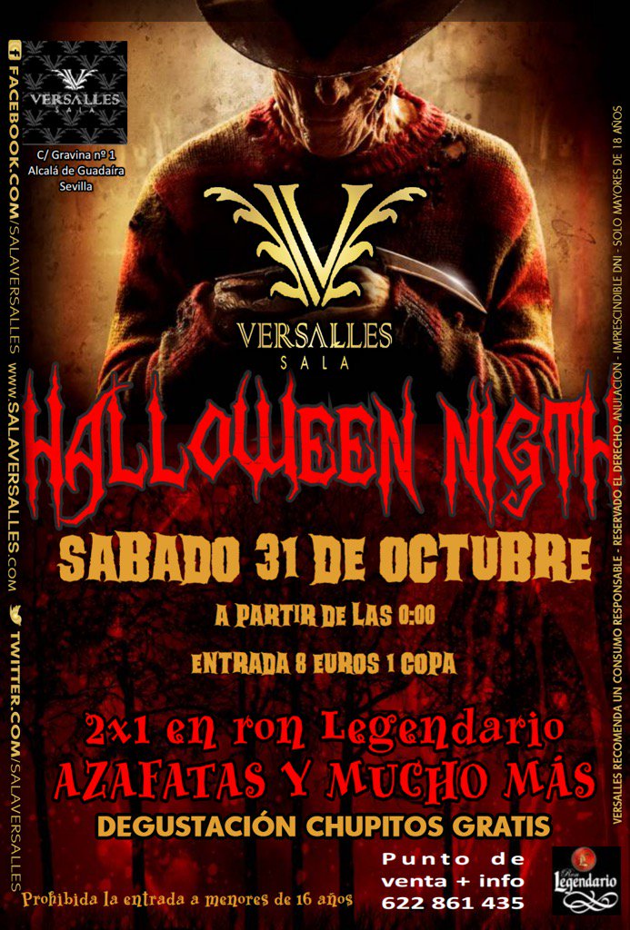 salaversalles's tweet photo. Fiestaaa HALLOWEEN en Sala VeRsalles!!
2x1 en legendario https://t.co/EpXjtQCCG5